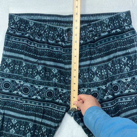 KITH Pants Men XL Corduroy Bedford Stadium Green Black All Over Geometric Print - Picture 11 of 11